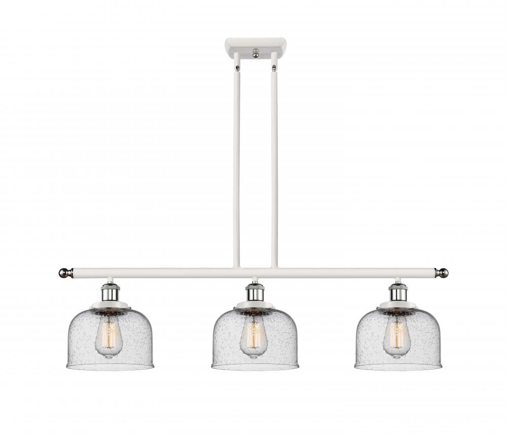 Bell - 3 Light - 36 inch - White Polished Chrome - Stem Hung - Island Light