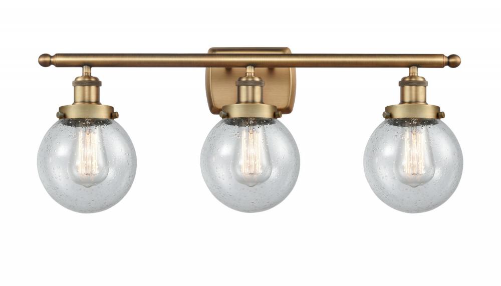 Beacon - 3 Light - 26 inch - Brushed Brass - Bath Vanity Light