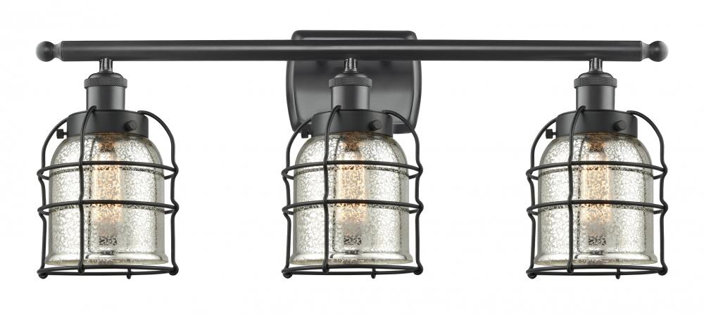 Bell Cage - 3 Light - 26 inch - Matte Black - Bath Vanity Light