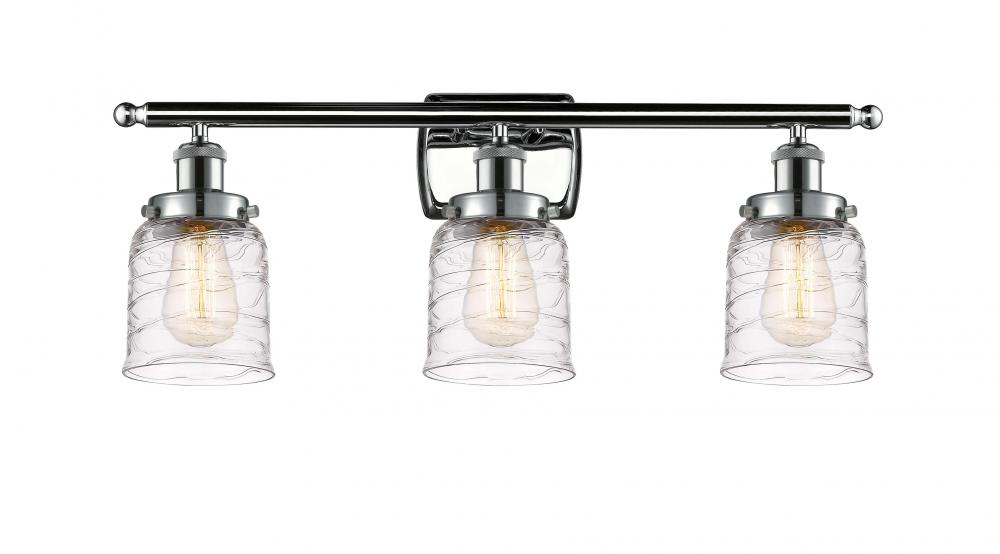 Bell - 3 Light - 26 inch - Polished Chrome - Bath Vanity Light