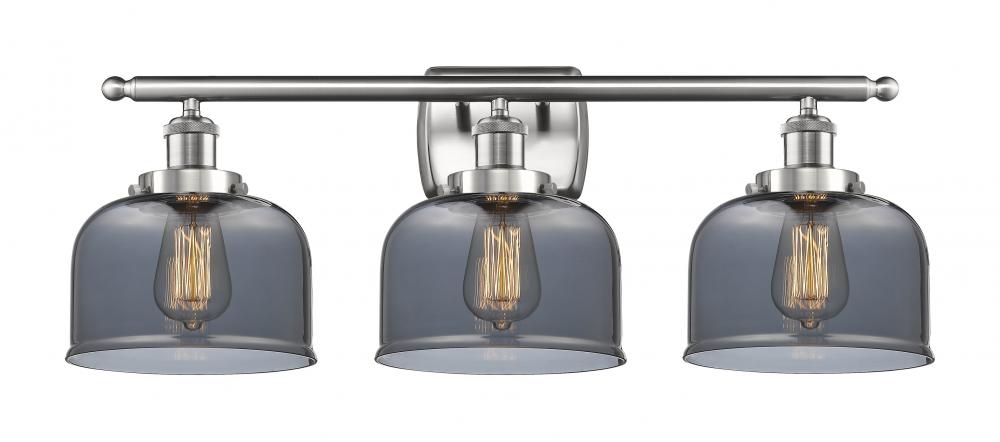 Bell - 3 Light - 28 inch - Brushed Satin Nickel - Bath Vanity Light
