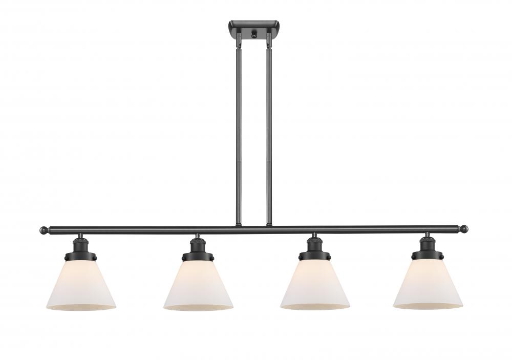 Cone - 4 Light - 48 inch - Matte Black - Stem Hung - Island Light