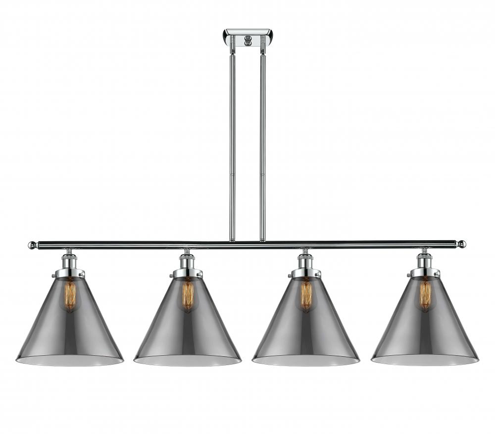 Cone - 4 Light - 48 inch - Polished Chrome - Stem Hung - Island Light