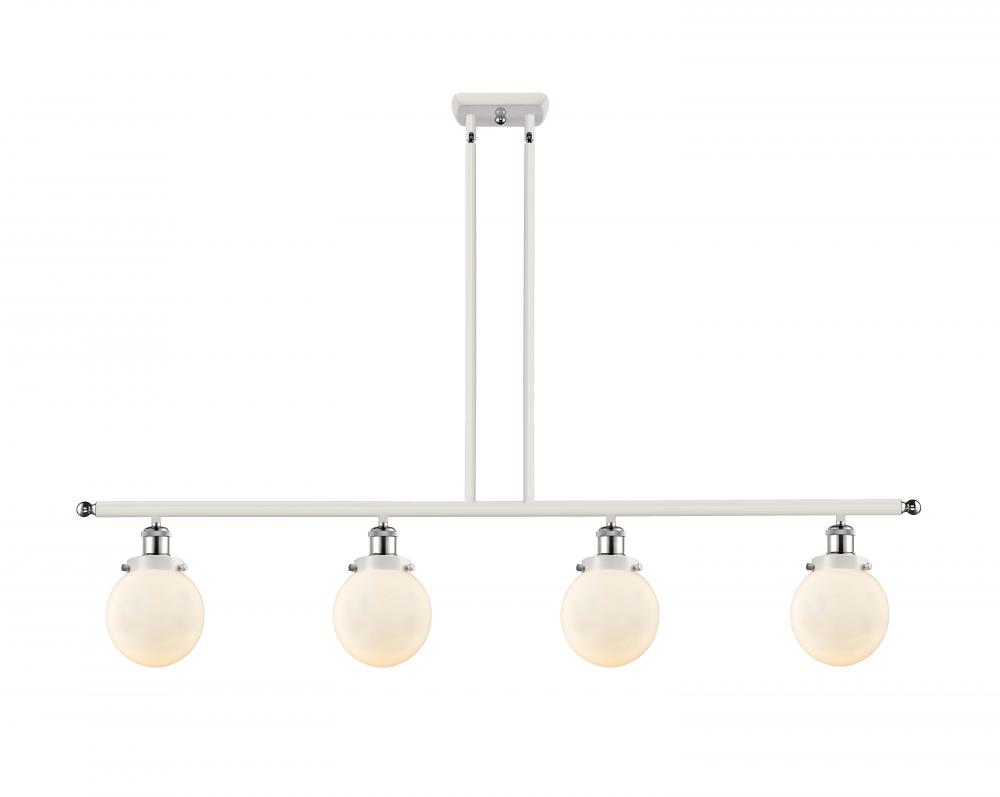 Beacon - 4 Light - 48 inch - White Polished Chrome - Stem Hung - Island Light