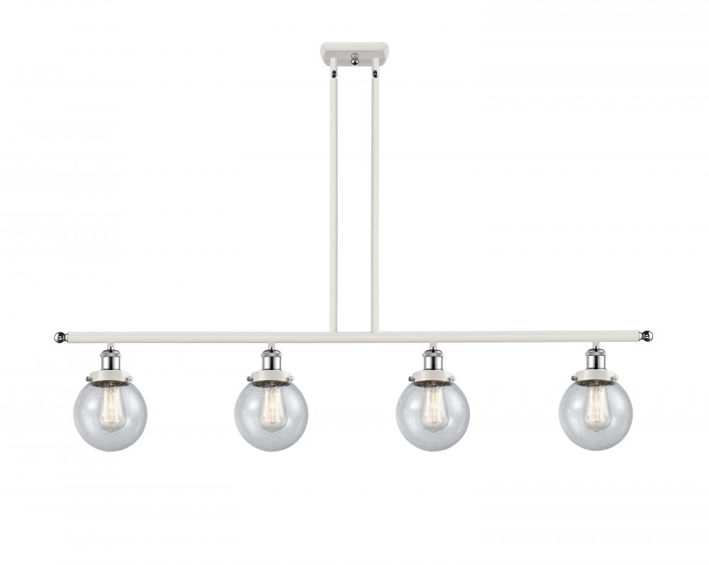 Beacon - 4 Light - 48 inch - White Polished Chrome - Stem Hung - Island Light