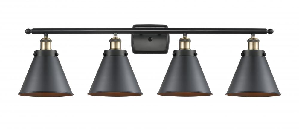 Appalachian - 4 Light - 36 inch - Black Antique Brass - Bath Vanity Light