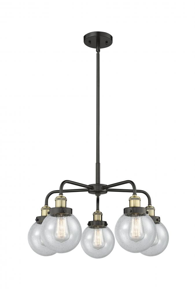 Beacon - 5 Light - 25 inch - Black Antique Brass - Chandelier