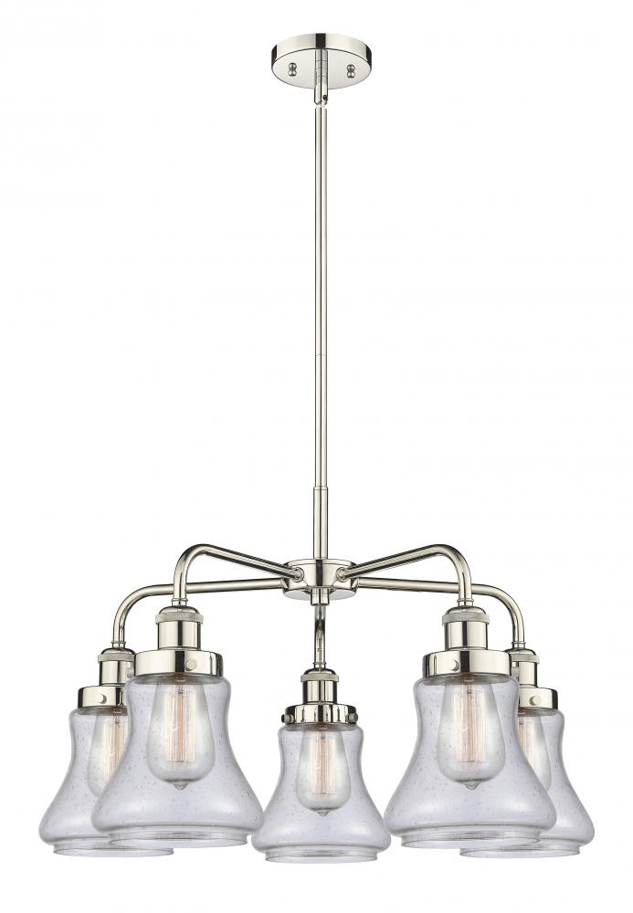 Bellmont - 5 Light - 25 inch - Polished Nickel - Chandelier