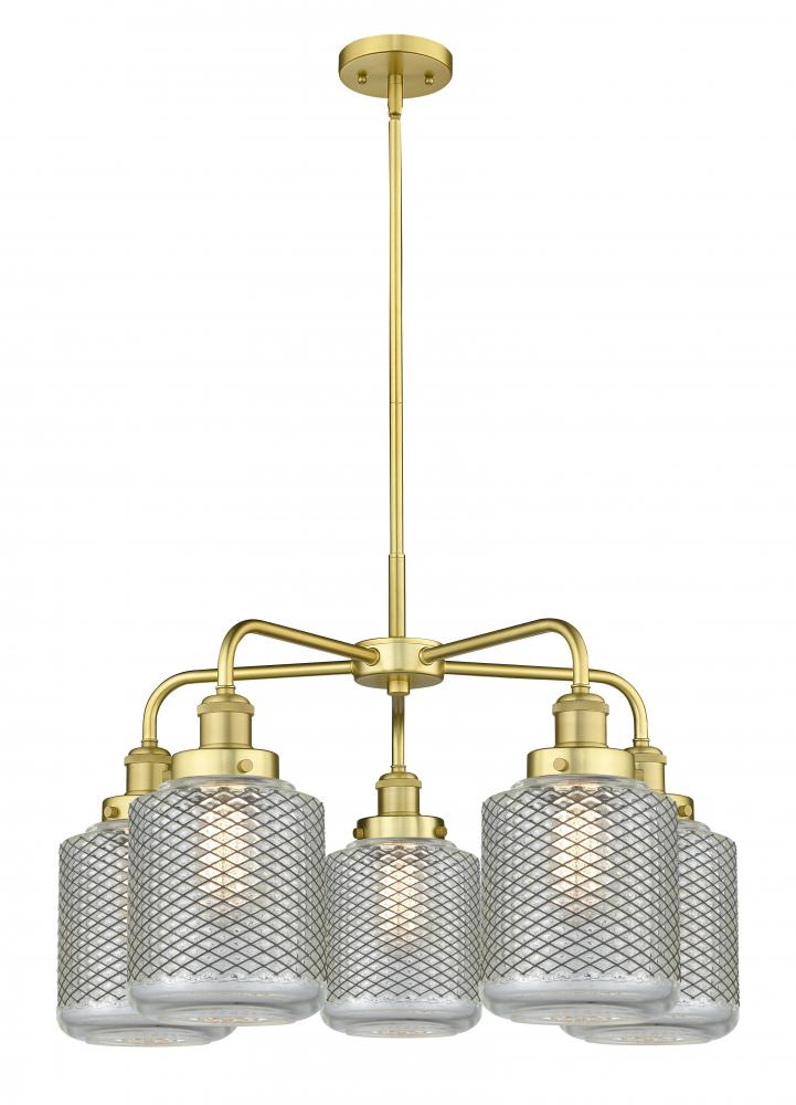 Edison - 5 Light - 25 inch - Satin Gold - Chandelier