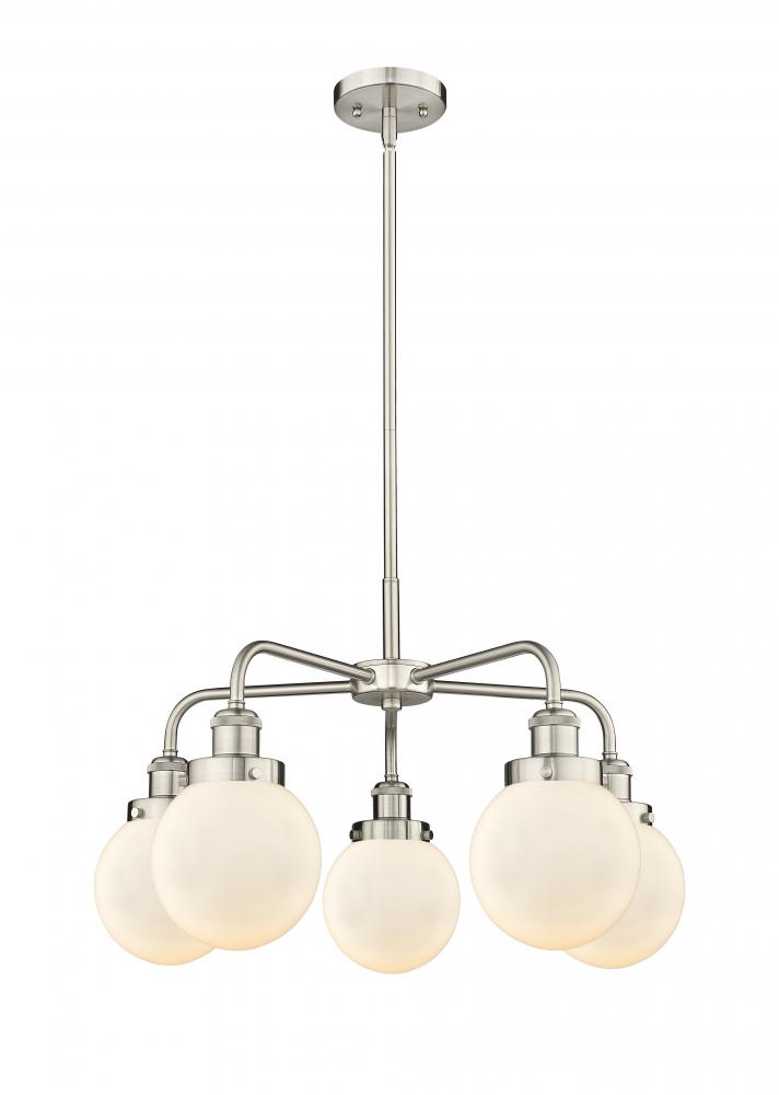 Beacon - 5 Light - 25 inch - Satin Nickel - Chandelier