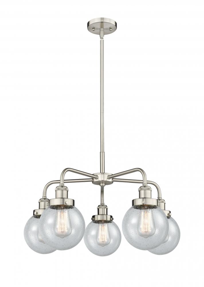 Beacon - 5 Light - 25 inch - Satin Nickel - Chandelier