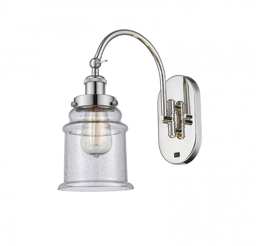 Canton - 1 Light - 7 inch - Polished Nickel - Sconce