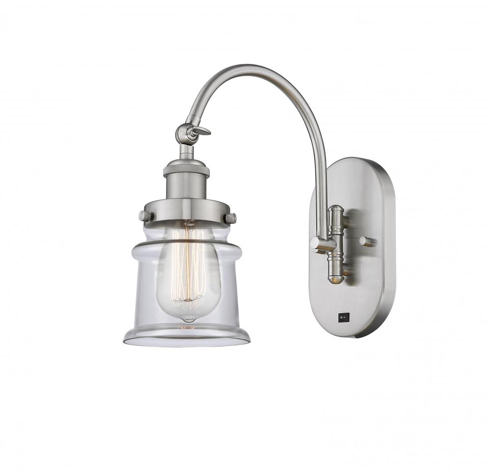 Canton - 1 Light - 7 inch - Brushed Satin Nickel - Sconce
