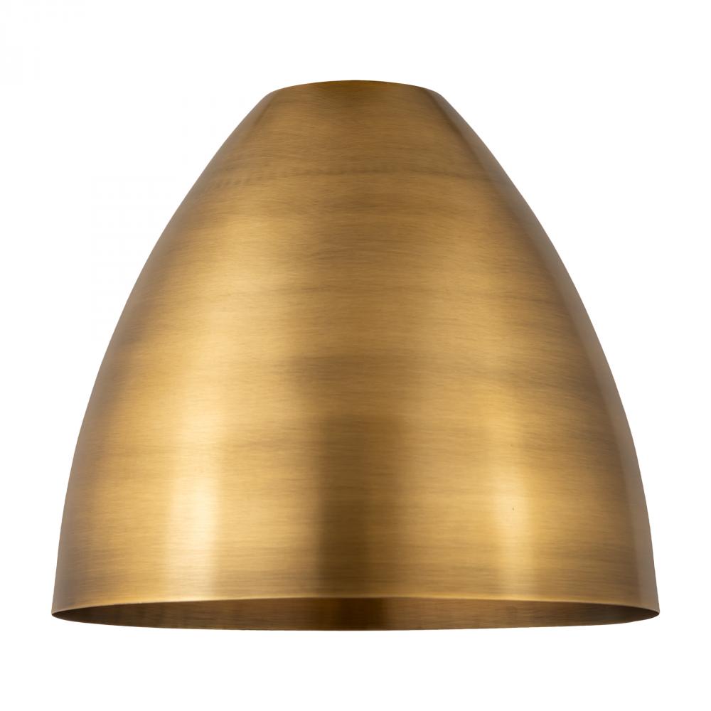 Metal Bristol Light 12 inch Brushed Brass Metal Shade