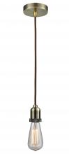 Innovations Lighting 100AB-10BR-0AB - Whitney - 1 Light - 2 inch - Antique Brass - Cord hung - Mini Pendant
