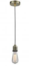 Innovations Lighting 100AB-10BW-0AB - Whitney - 1 Light - 2 inch - Antique Brass - Cord hung - Mini Pendant
