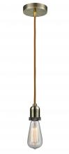 Innovations Lighting 100AB-10CR-0AB - Whitney - 1 Light - 2 inch - Antique Brass - Cord hung - Mini Pendant
