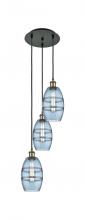 Innovations Lighting 113B-3P-BAB-G557-6BL - Vaz - 3 Light - 12 inch - Black Antique Brass - Cord Hung - Multi Pendant