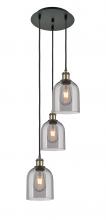 Innovations Lighting 113B-3P-BAB-G558-6SM - Bella - 3 Light - 12 inch - Black Antique Brass - Cord Hung - Multi Pendant