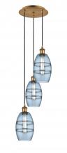 Innovations Lighting 113B-3P-BB-G557-6BL - Vaz - 3 Light - 12 inch - Brushed Brass - Cord hung - Multi Pendant