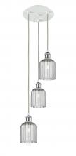 Innovations Lighting 113B-3P-WPC-G559-5SM - Bridal Veil - 3 Light - 12 inch - White Polished Chrome - Cord Hung - Multi Pendant