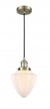 Innovations Lighting 201C-AB-G661-7-LED - Bullet - 1 Light - 7 inch - Antique Brass - Cord hung - Mini Pendant