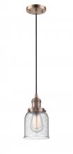 Innovations Lighting 201C-AC-G54 - Bell - 1 Light - 5 inch - Antique Copper - Cord hung - Mini Pendant