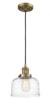 Innovations Lighting 201C-BB-G713 - Bell - 1 Light - 8 inch - Brushed Brass - Cord hung - Mini Pendant