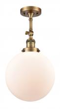 Innovations Lighting 201F-BB-G201-10 - Beacon - 1 Light - 10 inch - Brushed Brass - Semi-Flush Mount