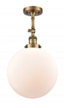 Innovations Lighting 201F-BB-G201-12 - Beacon - 1 Light - 12 inch - Brushed Brass - Semi-Flush Mount