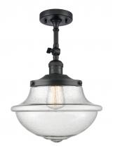 Innovations Lighting 201F-BK-G544 - Oxford - 1 Light - 12 inch - Matte Black - Semi-Flush Mount