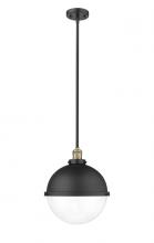 Innovations Lighting 201S-BAB-HFS-122-BK - Hampden - 1 Light - 13 inch - Black Antique Brass - Stem Hung - Pendant