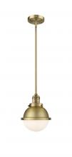 Innovations Lighting 201S-BB-HFS-61-BB-LED - Hampden - 1 Light - 7 inch - Brushed Brass - Stem Hung - Mini Pendant