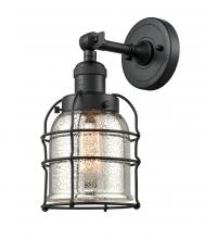 Innovations Lighting 203-BK-G58-CE-LED - Bell Cage - 1 Light - 6 inch - Matte Black - Sconce