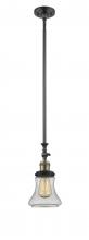 Innovations Lighting 206-BAB-G194 - Bellmont - 1 Light - 6 inch - Black Antique Brass - Stem Hung - Mini Pendant