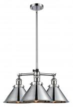 Innovations Lighting 207-PC-M10-LED - Briarcliff - 3 Light - 24 inch - Polished Chrome - Stem Hung - Chandelier