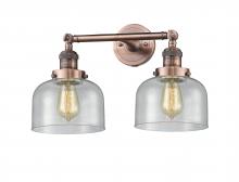 Innovations Lighting 208-AC-G74 - Bell - 2 Light - 19 inch - Antique Copper - Bath Vanity Light