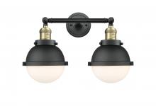 Innovations Lighting 208-BAB-HFS-61-BK-LED - Hampden - 2 Light - 18 inch - Black Antique Brass - Bath Vanity Light