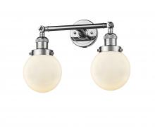 Innovations Lighting 208-PC-G201-6-LED - Beacon - 2 Light - 17 inch - Polished Chrome - Bath Vanity Light