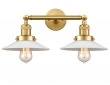 Innovations Lighting 208-SG-G1 - Halophane - 2 Light - 18 inch - Satin Gold - Bath Vanity Light