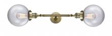 Innovations Lighting 208L-AB-G202-8-LED - Beacon - 2 Light - 8 inch - Antique Brass - Bath Vanity Light