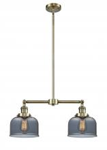 Innovations Lighting 209-AB-G73-LED - Bell - 2 Light - 21 inch - Antique Brass - Stem Hung - Island Light