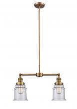 Innovations Lighting 209-BB-G184 - Canton - 2 Light - 21 inch - Brushed Brass - Stem Hung - Island Light