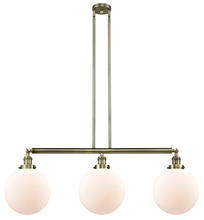 Innovations Lighting 213-AB-G201-10-LED - Beacon - 3 Light - 42 inch - Antique Brass - Stem Hung - Island Light