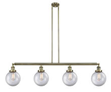 Innovations Lighting 214-AB-G202-8 - Beacon - 4 Light - 53 inch - Antique Brass - Stem Hung - Island Light