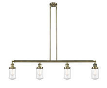 Innovations Lighting 214-AB-G314-LED - Dover - 4 Light - 49 inch - Antique Brass - Stem Hung - Island Light