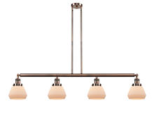 Innovations Lighting 214-AC-G171-LED - Fulton - 4 Light - 51 inch - Antique Copper - Stem Hung - Island Light