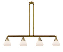 Innovations Lighting 214-BB-G171 - Fulton - 4 Light - 51 inch - Brushed Brass - Stem Hung - Adjustable Island Light