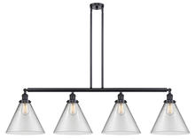 Innovations Lighting 214-BK-G42-L - Cone - 4 Light - 56 inch - Matte Black - Stem Hung - Island Light