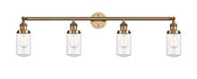 Innovations Lighting 215-BB-G312 - Dover - 4 Light - 43 inch - Brushed Brass - Bath Vanity Light
